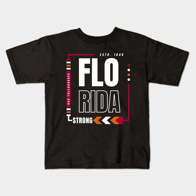 Florida Strong Kids T-Shirt by Myartstor 